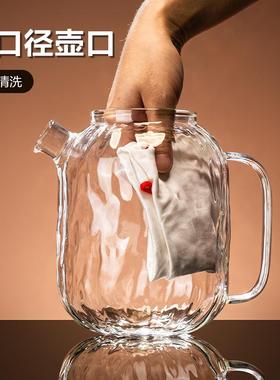 中式冷水壶高硼硅玻璃40685泡水耐高温家用客厅凉壶茶壶扎壶果新