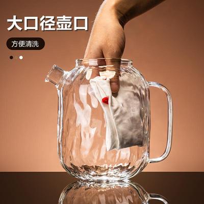中式冷水壶高硼硅玻璃40685泡水耐高温家用客厅凉壶茶壶扎壶果新