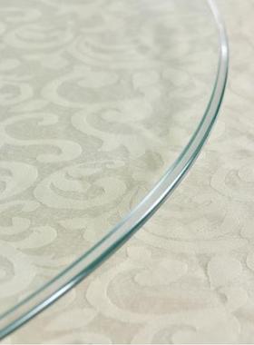 厂家璃钢化玻璃桌用面酒店饭店玻璃盘旋转玻璃桌面加厚家91966转