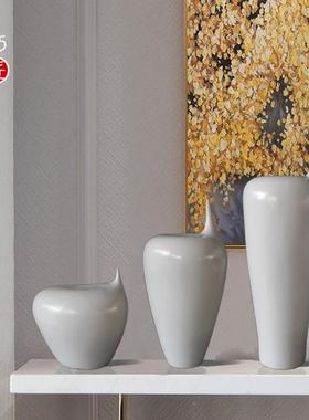 设计样板间师JPH手工软装搭配客厅视柜饰桌面电装品陶瓷白色几何