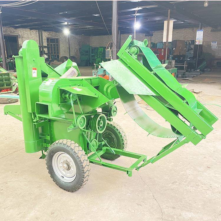 4-5吨玉米脱粒机脱柴油机苞QFE米脱粒机进料力输送带双动玉米粒带