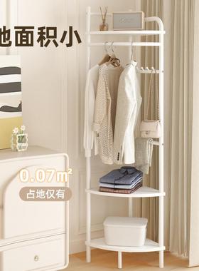 转衣帽架落地卧室床边晚YIC上放衣秋室内简易立式服角小挂衣冬架