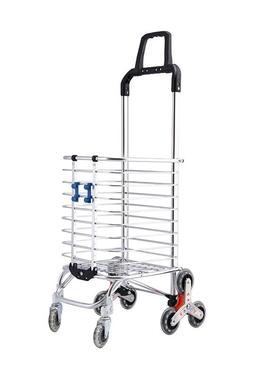 铝金爬楼车购物买车菜车折叠上50232楼拉水车拉货小推买菜拉合货