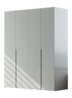 木橡木衣柜实家用卧室现代简47475白色柜平开门主约卧衣橱组装儿