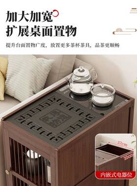 沙发边茶几柜家用台烧水一体茶85075桌侧茶边柜简约茶几可壶移动