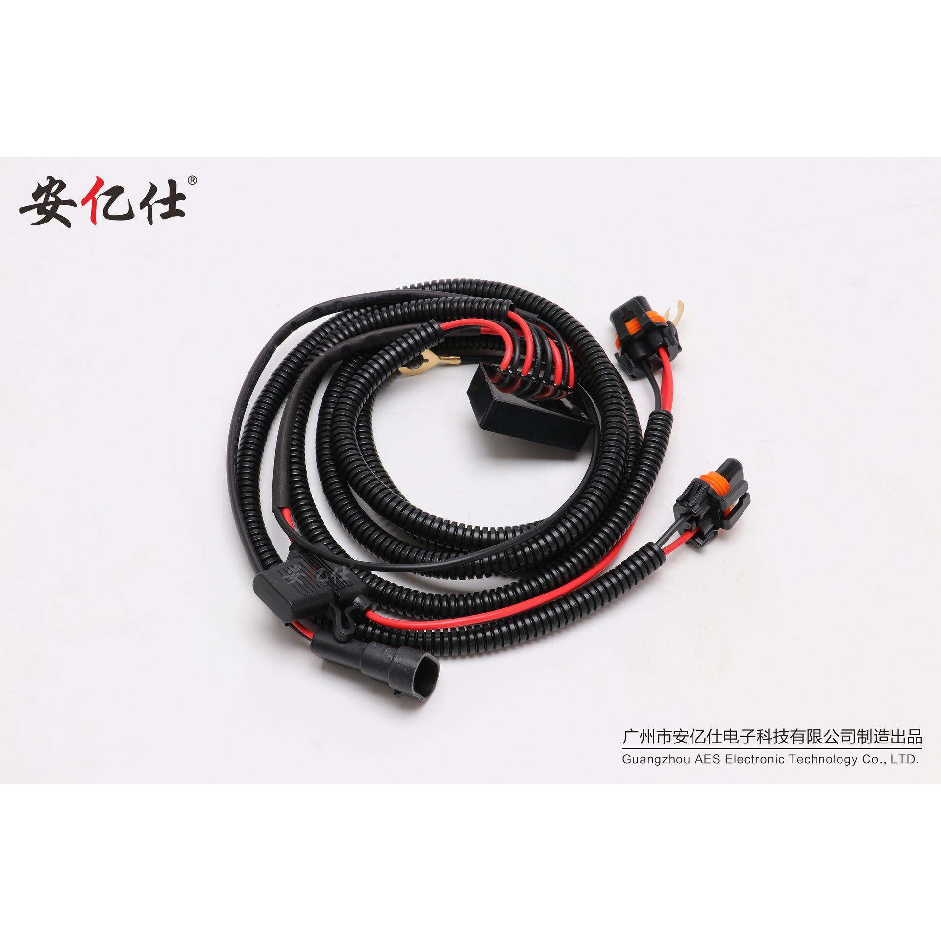 AES汽车大灯固定线组解码线束电瓶线CAN-BUS安定器