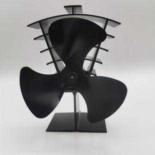 畅销款 3叶黑色真火壁炉风扇热动力风扇适用于各种平面炉子