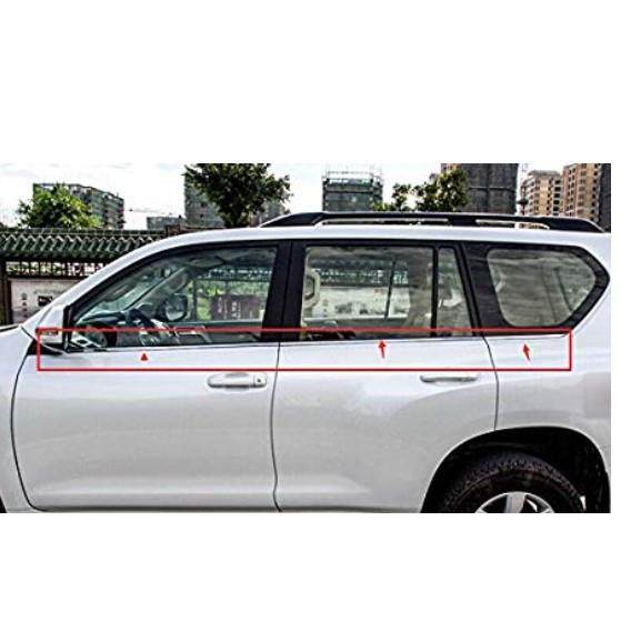 适用于10-19款普拉多下车窗饰条霸道车窗亮条霸道车身改装饰件