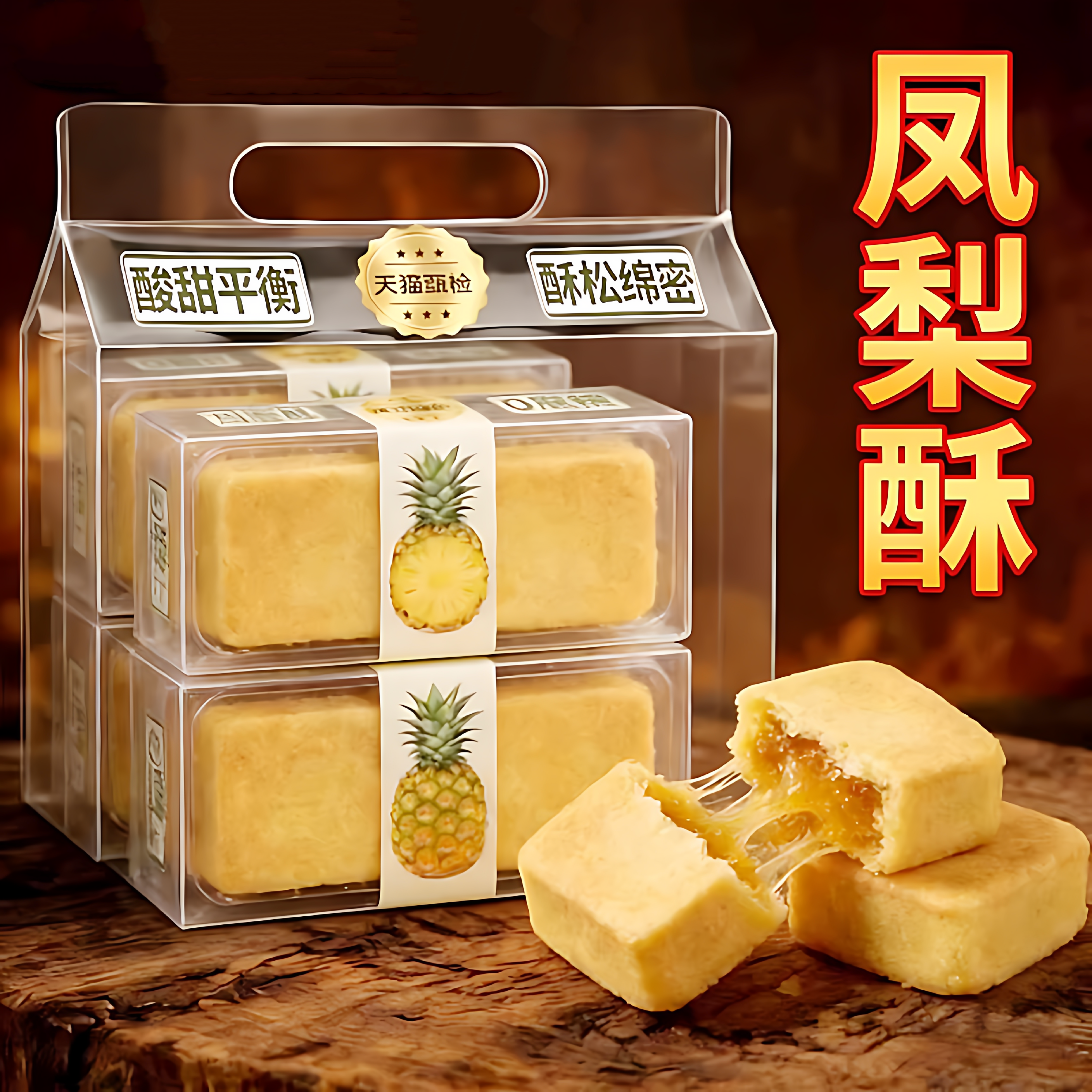 央妈推荐正宗台湾凤梨酥铁盒子官方旗舰店老字号中式糕点零食小吃