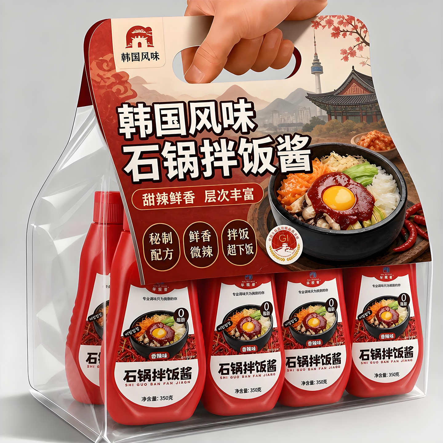 石锅拌饭酱正宗韩国韩式儿童官方旗舰店0脂原装进口商用低卡辣