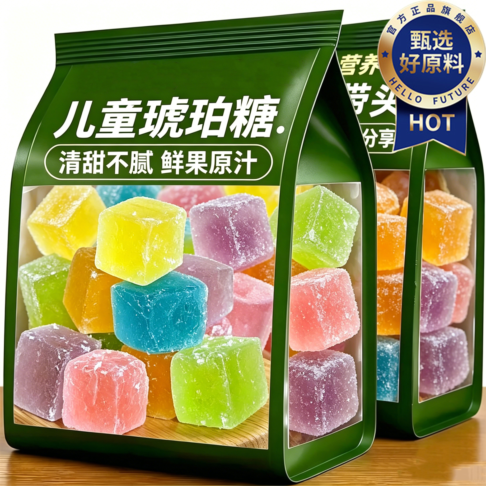 网红琥珀糖高颜值大块可食用儿童原创洛丽塔官方旗舰店水晶糖果