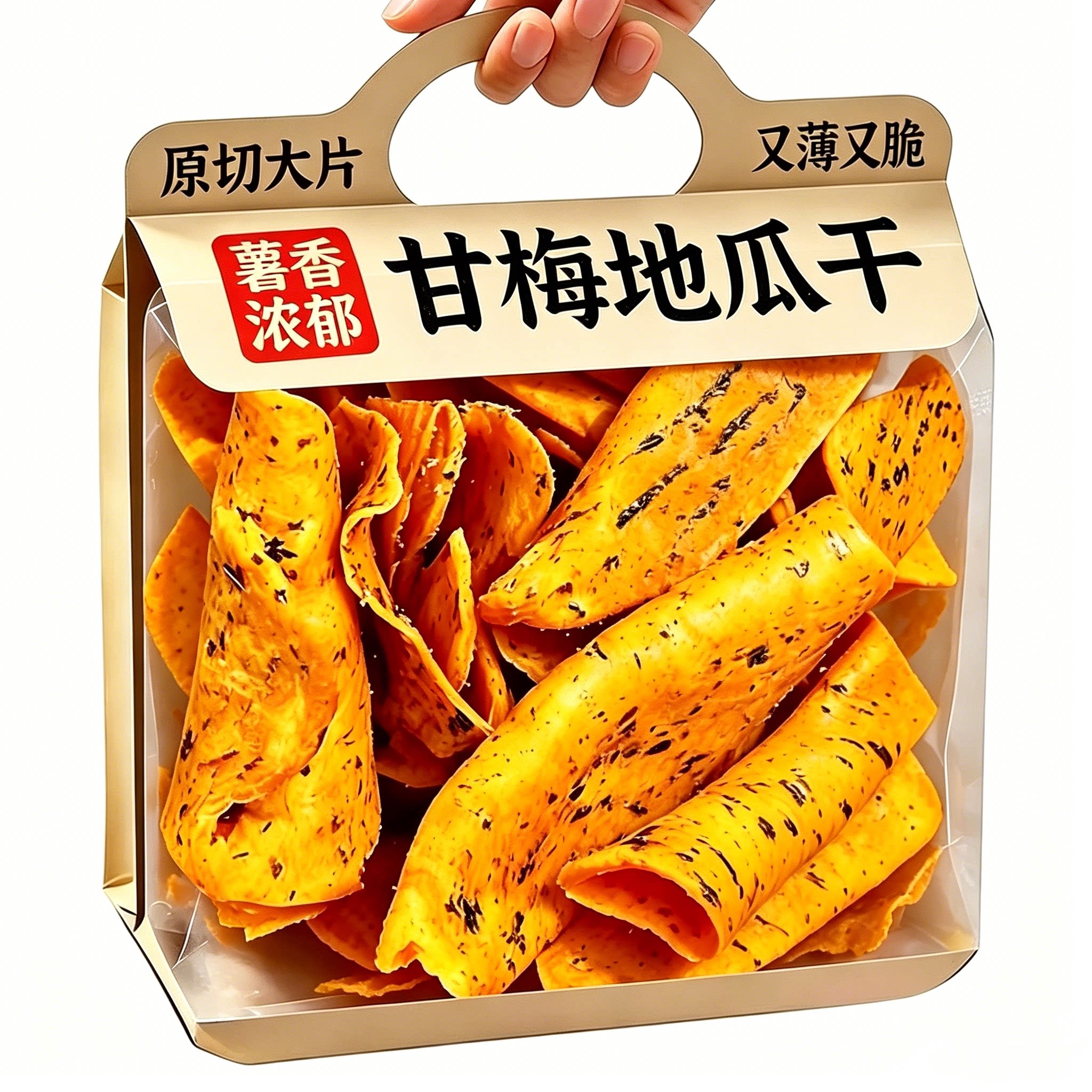 农科院甘梅地瓜片官方旗舰店话梅味香脆红薯原切薄脆儿童休闲零食