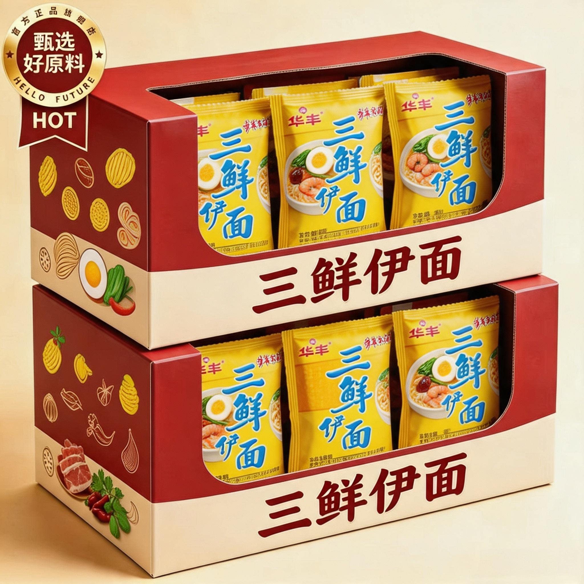 三鲜伊面整箱广西袋装官方旗舰店图片