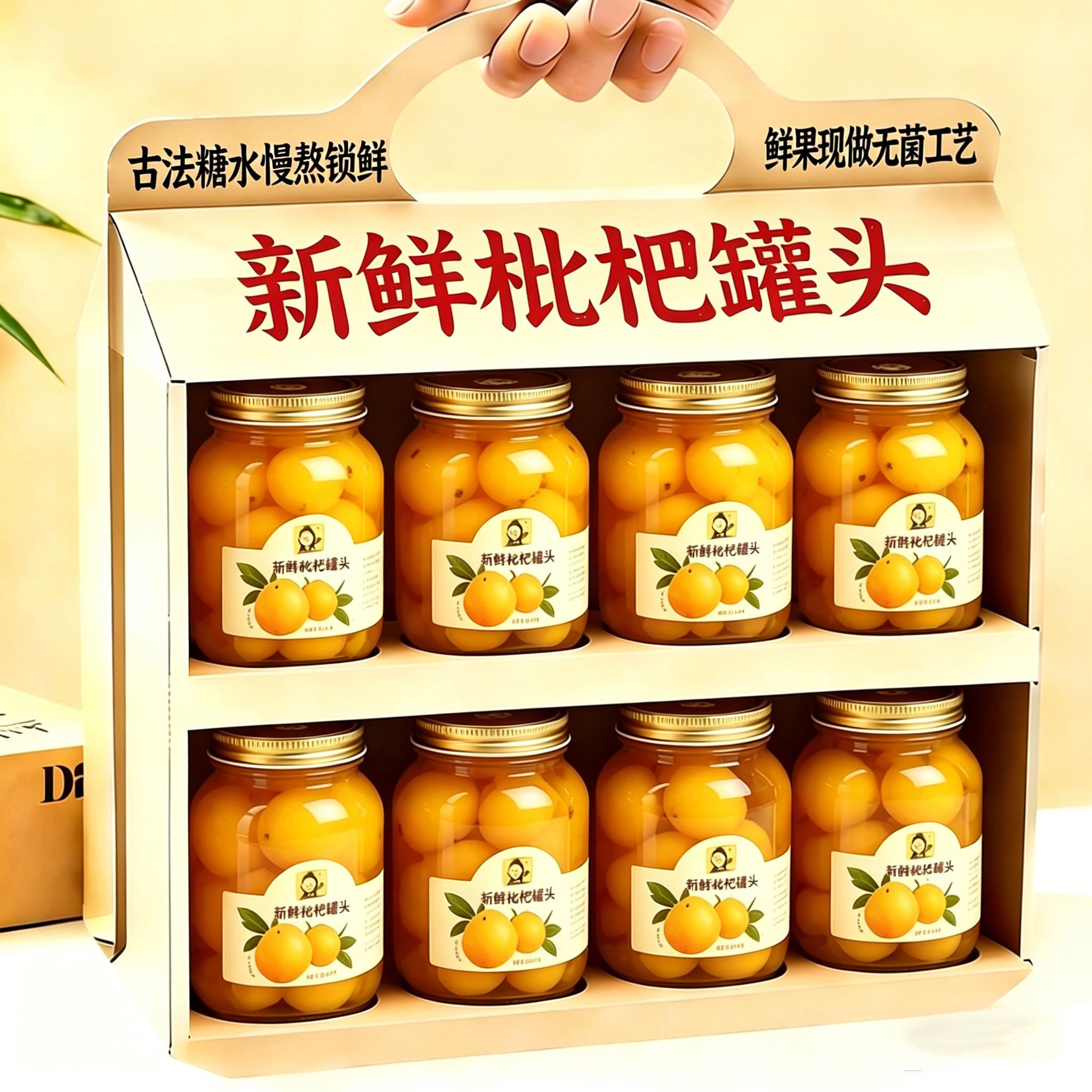 农科院新鲜枇杷罐头无添加剂官方旗舰店正品整箱批发商用水果罐头图片