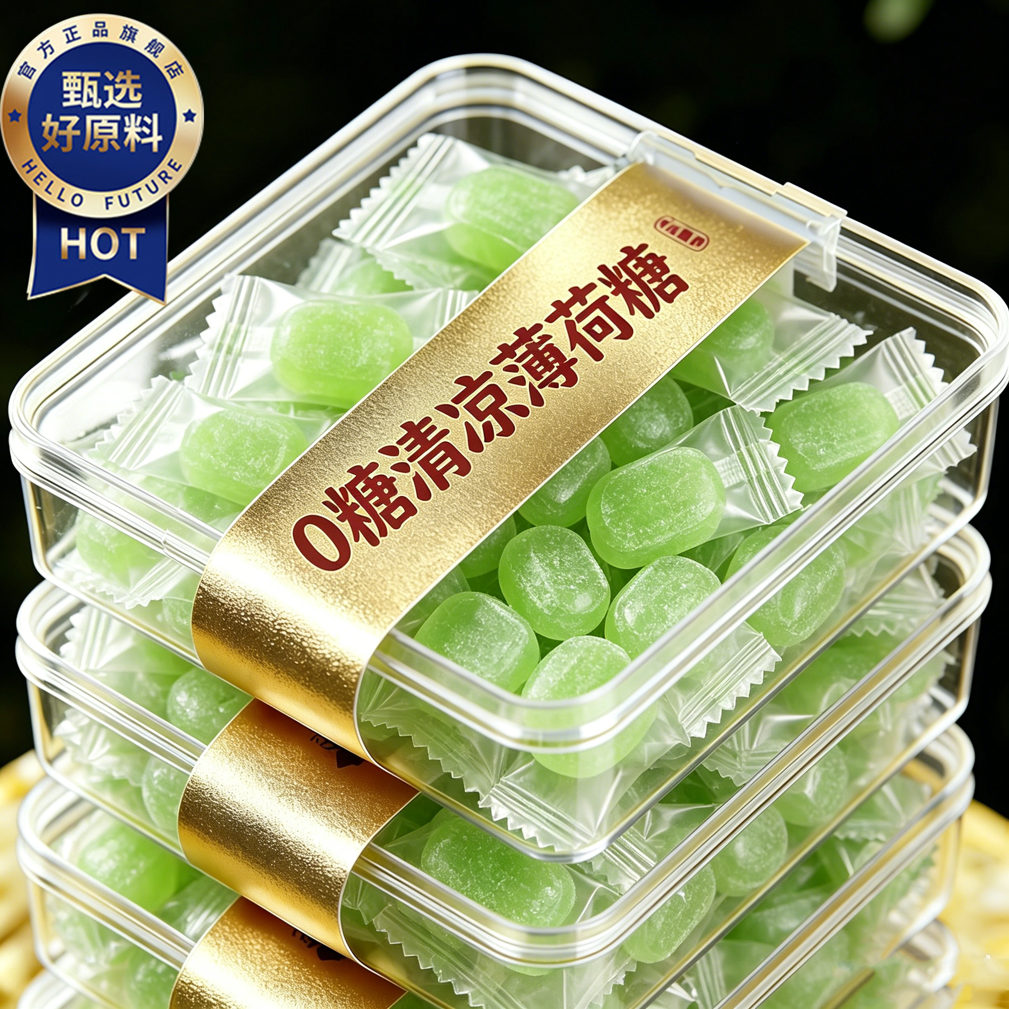 农科院无糖清凉薄荷糖官方旗舰店超强提神老式小糖果清新口气商用图片
