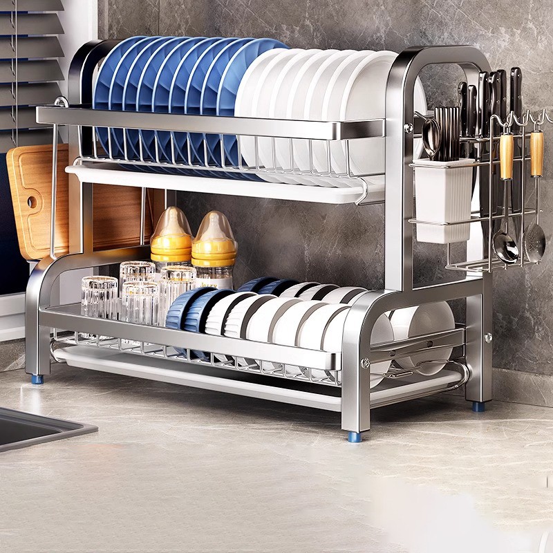 居美适304不锈钢碗碟收纳层架沥水碗盘放碗碟子盘子碗架厨房置物