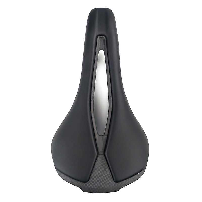 ASIACOM PU皮碳纤维坐垫碳纤维自行车短鼻鞍座中空舒适座垫EV版 - 实物图
