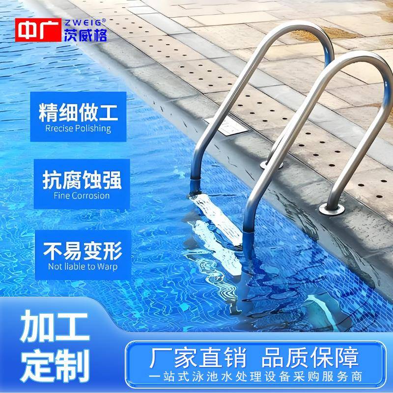 游泳池扶梯加厚04不锈钢扶手泳池楼梯下水扶手踏板安全梯子定制