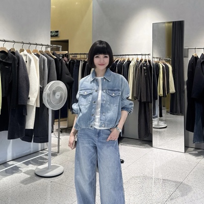 春款百搭宽松牛仔外套女