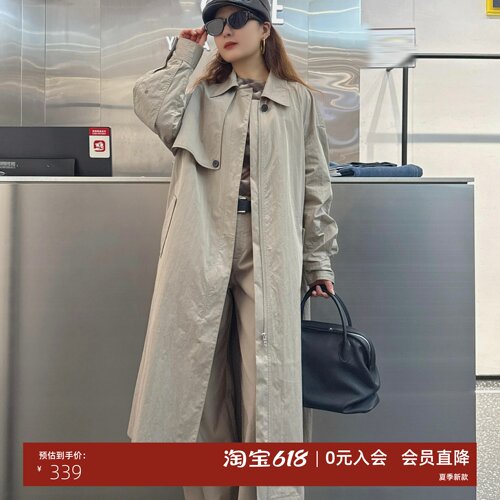 中长款宽松舒适简约风衣外套女