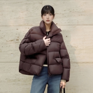 arioseo品艾诺丝官方旗舰店2025冬款立领加厚羽绒服外套AR004141