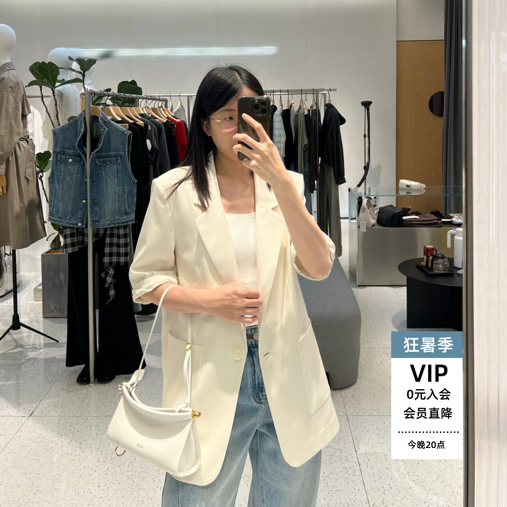 春新款短袖西装外套女