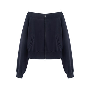 arioseo品艾诺丝官方旗舰店2026春款一字肩露肩短外套女BR551109