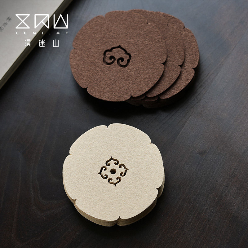 须迷山壶承壶垫茶杯垫托毛毡吸水隔热垫防滑干泡功夫紫砂壶养壶垫