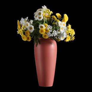 简约居家景德镇粉色陶瓷插花瓶花器客厅餐桌玄关电视柜软装 饰