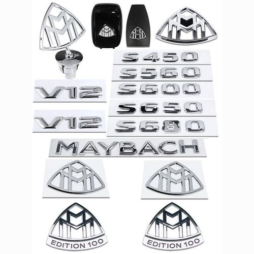 迈巴赫汽车标志s级原修改垂直标志字母侧面标志S450S480S560后后