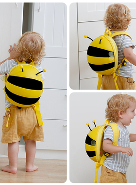 supercute幼儿园书包1-6岁宝宝防走失双肩背包蜜蜂儿童小书包超轻