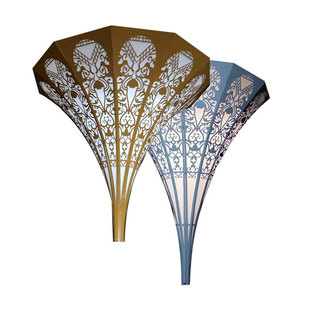 颖美婚庆道具铁艺立体发光锥形吊顶装 饰大型婚礼酒店婚礼堂布置