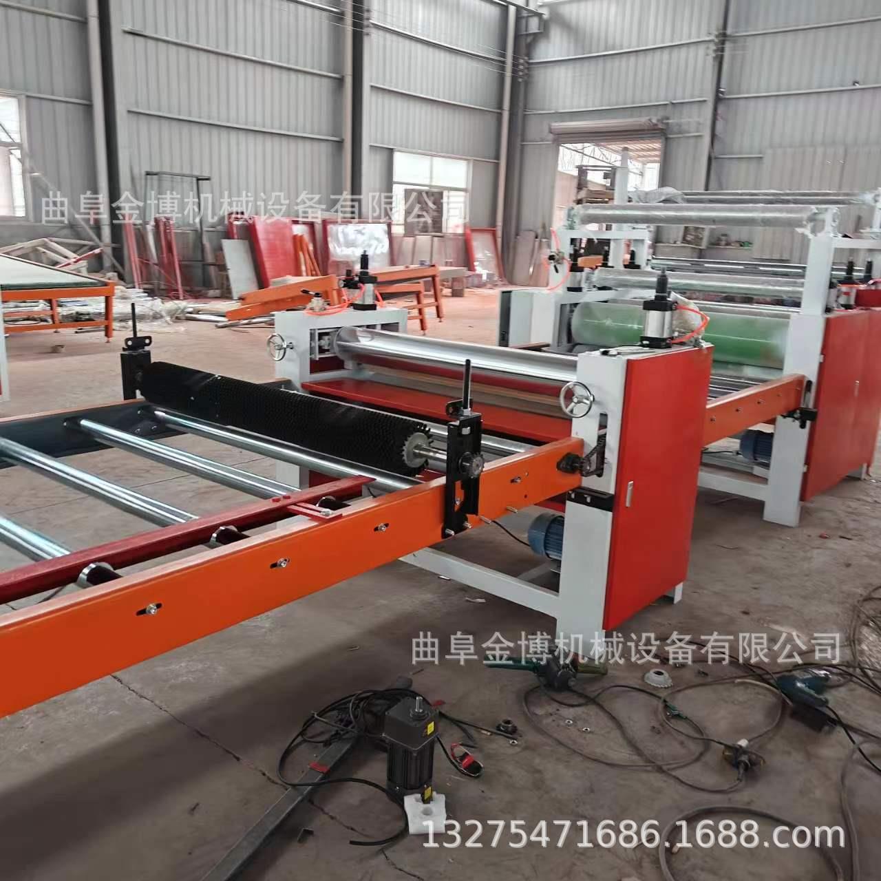 龙门上料木饰面碳晶板平贴机 金属蜂窝隔断板贴面机 热烫覆膜机