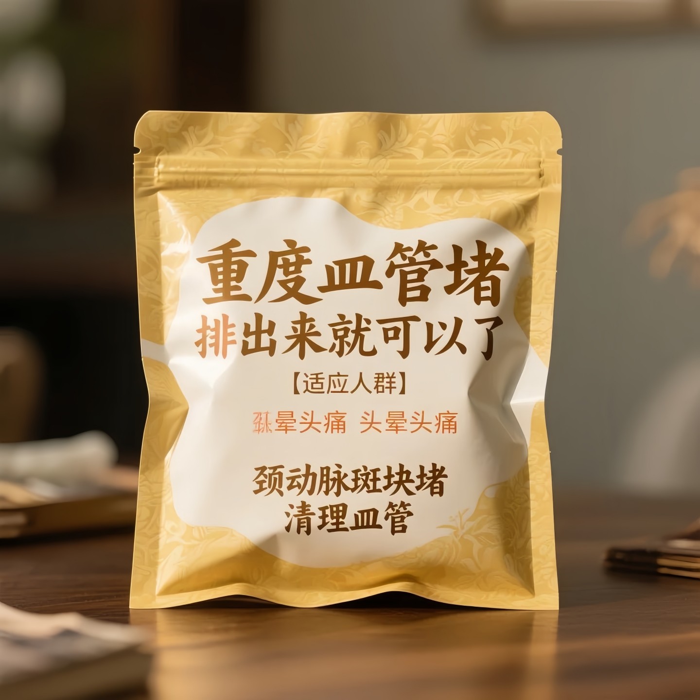 颈动脉斑块堵头晕疼降胆固醇血脂的茶血栓溶解血液粘稠银杏叶黄精