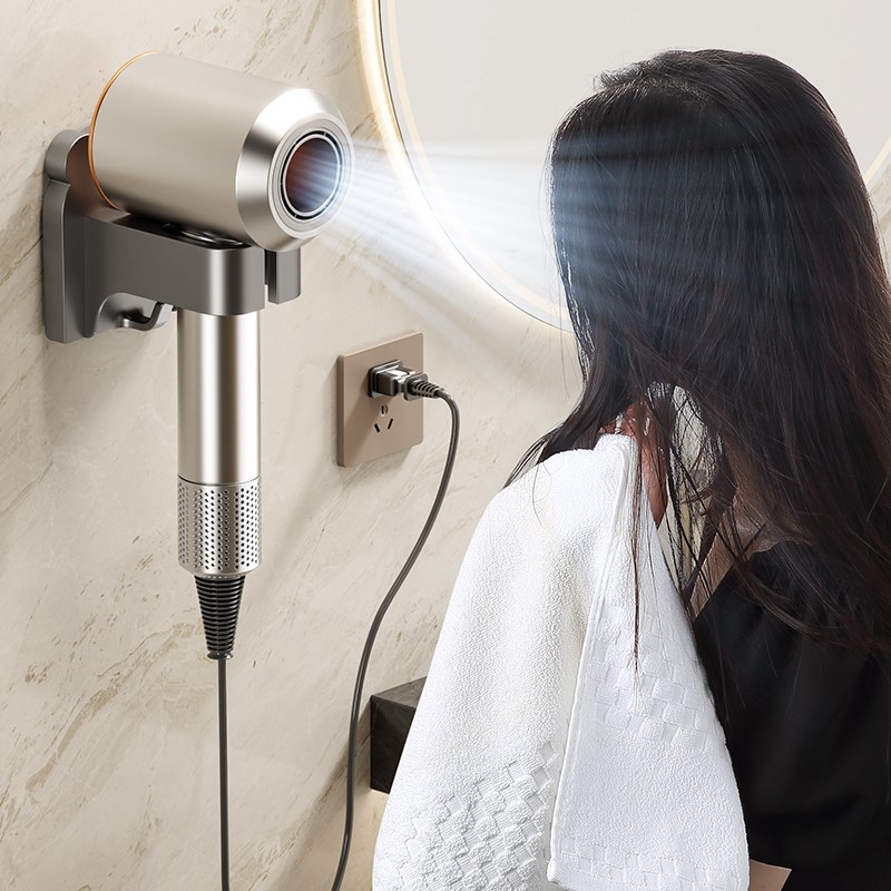 吹风机置物架免打孔卫生间电吹风挂架壁挂式风筒支架浴室收纳神器