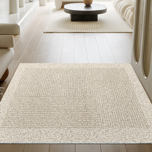 丝圈地垫侘寂风奶油色入户门垫高端日式地毯室内户外门口进门脚垫