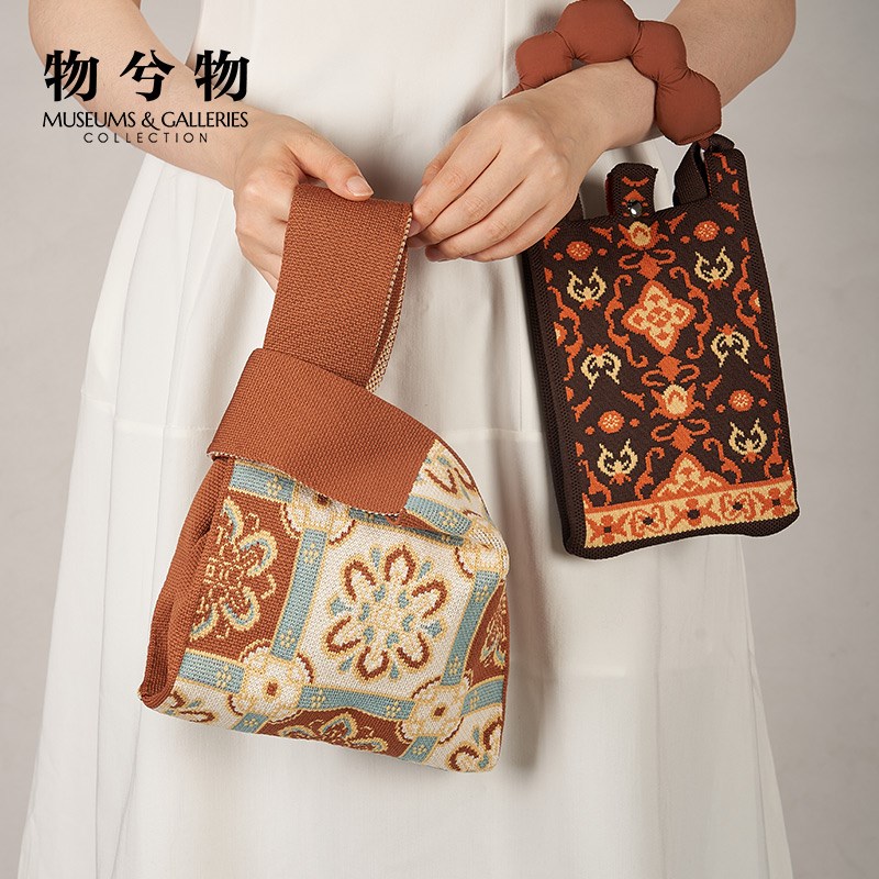 物兮物 安德森猫系列针织收纳手腕包手提包手机包埃及展文创礼品