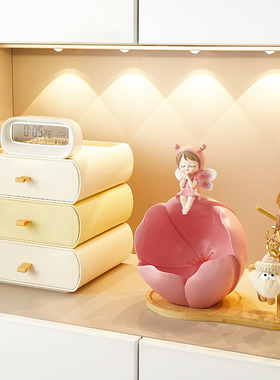 创意花仙子入户鞋柜钥匙收纳摆件家居饰品客厅玄关托盘置物架摆设