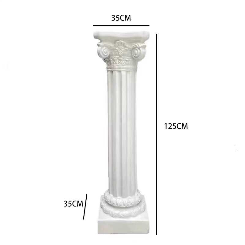 1.25米欧式罗马柱花架婚庆拍摄道具花盆底座落地柱子户外装饰摆件