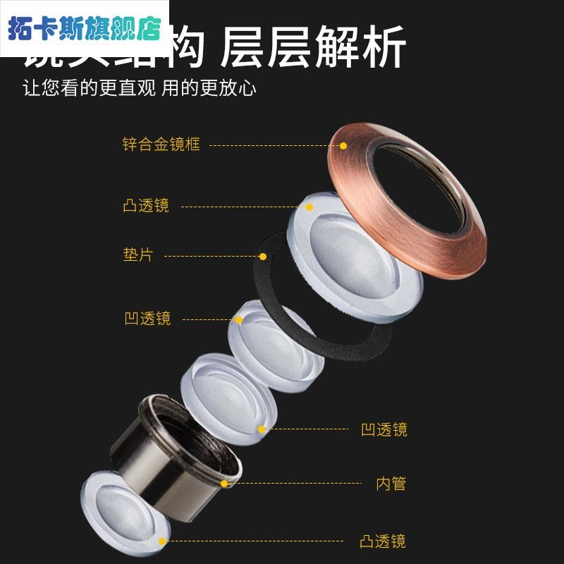 通用门铃盼盼防盗门门镜猫眼带王力二合一防撬家用一体门眼金属50