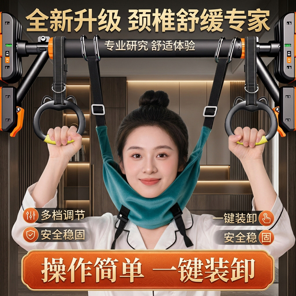德国吊单杠颈椎牵引带吊带颈椎颈部吊脖子拉伸悬吊悬挂家用牵引带