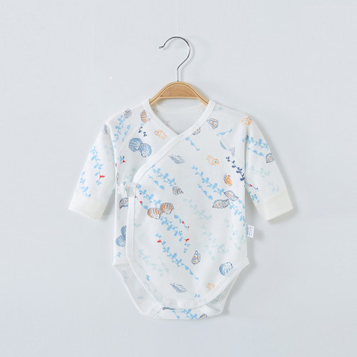 【撤柜专区】品牌专柜2024婴儿长袖包屁衣A类纯棉无骨连体衣春秋