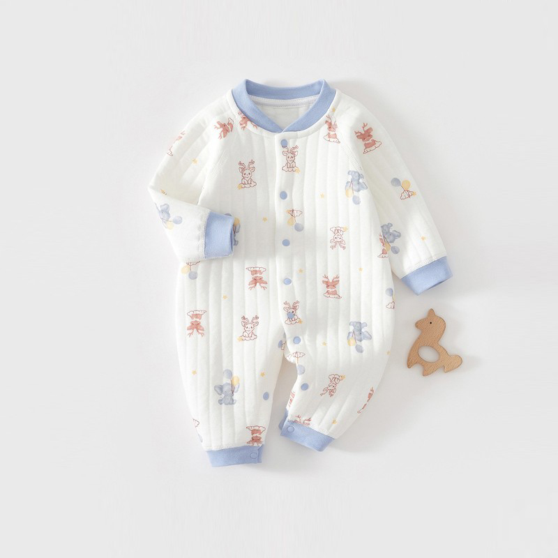 【撤柜专区】品牌专柜婴儿衣服秋冬薄棉哈衣爬服春秋款无骨连体衣