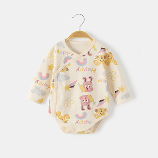 【撤柜专区】品牌专柜新生婴幼儿爬服纯棉无骨a类长袖包屁衣秋冬