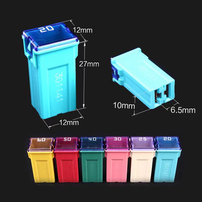 进口PEC汽车用方形高脚保险盒保险丝保险片20A25A30A40A50A60A