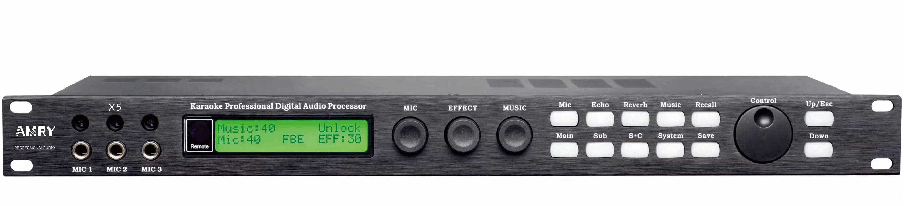 X5前级效果器KTV数字混响器卡拉OK防啸叫器DSP前置音频处理器