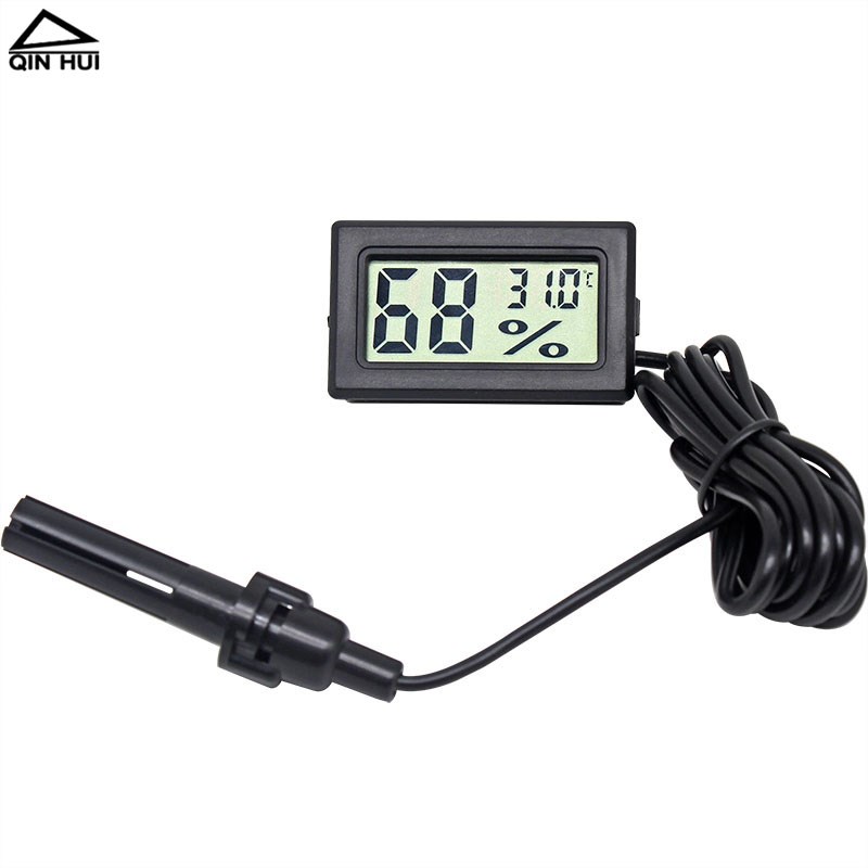 电子数显温湿度计探测传感器带探头嵌入式冰箱鱼缸爬宠测湿测温仪
