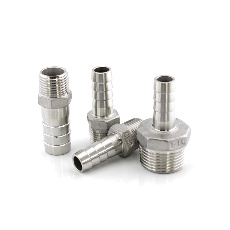 304/316不锈钢外丝宝塔接头六角外牙皮管软管NPT格林头4分6分1寸