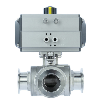 气动高真空球阀316L气体管道负压快装夹头三通切换阀调节GUQKFj.