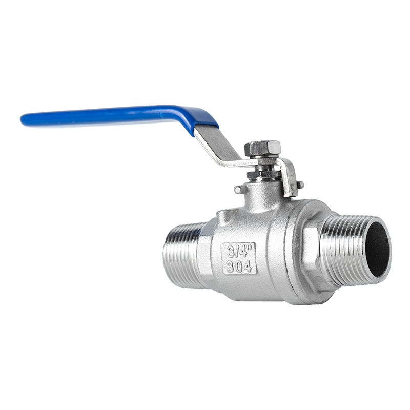 304不锈钢双外丝球阀水管外牙螺纹水阀门开关4分6分1寸dn15 20 25